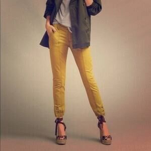 Cabi Pants Size 2 The Tracker Joggers Ankle Utility Stretch Marigold